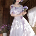 Olivegirl Women's Strapless Dress 3D Lace Flower Top High End Elegant Sweet Dress Party Banquet Beach Travel Live Lady's Clothes