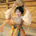 Olivegirl Hanfu Dress Original Han Tang Embroidery Chest length Skirt Set Chinese Hanfu Women's Clothing Spring Summer