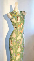 Olivegirl Elegant Dress Cheongsam Qipao Chinese Style Young Cat Playful Cute Sleeveless Slim Dress 2026 Women's Clothing