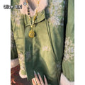 Thick Velvet Jacket Coat Cotton-padded Embroidered Green 2026 Winter Vintage Temperament High-end Exquisite Chinese Style