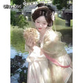 Hanfu Dress Original Tang Dynasty Floor-Length Embroiderd Daily Cheongsam Full Set Printed Chinese Embroidered Skirt