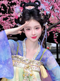 Olivegirl Original Hanfu Dress Tang Fairy Goddess Embroidered Purple Ancient Costume Set Cosplay