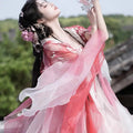 Olivegirl Flower God Hanfu Dress Tang Style Chest Length Butterfly Sleeve Heavy Embroidery Spring Summer Set Cosplay
