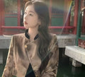 Suit Short Jacket Coat Skirt Set Women's Set Elegant Brown High-end Autumn Winter Two-piece Set Traditional Chinese Clothing