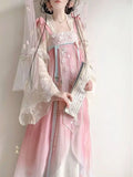 Olivegirl Tang Style Hanfu Dresses Embroidered Fairy Paired Cardigan Daily Fairy Style Tang Style Spring Summer Collection