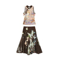Olivegirl Vintage Elagant Women's Outfits Sets Butterfly Floral Skirt and Top 2 Piece Set 2026 Summer Cool Girl Female Clothes