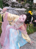 Olivegirl Hanfu Dress Embroidered Flower High-end Fairy Goddess Dress Set Cosplay