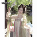 Hanfu Dress Original Tang Dynasty Floor-Length Embroiderd Daily Cheongsam Full Set Printed Chinese Embroidered Skirt