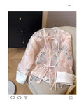 Exquisite Elegant Shirt Embroidered Tassel Buckle Women's Clothing 2025 Summer High-end Temperament Thin Cardigan Top Jacket