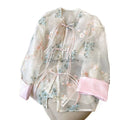 Exquisite Elegant Shirt Embroidered Tassel Buckle Women's Clothing 2025 Summer High-end Temperament Thin Cardigan Top Jacket
