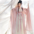 Pink Hanfu Dress | Flower Embroidery Fairy Cosplay | Chinese Dance Costume for Women