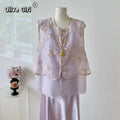 Olivegirl Summer 2026 Chinese Embroidered Vest Women's Clothing Sleeveless Camisole Nail Bead Mesh Stitching High-end Elegant