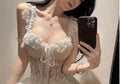 Olivegilr Sexy Women's Top Hotsweet Girl Lace Backless Collarbone Camisole Vest Women's Tee Spring Summer Slim Sleeveless Top