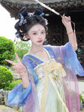 Olivegirl Original Hanfu Dress Tang Fairy Goddess Embroidered Purple Ancient Costume Set Cosplay