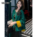 Jacquard Short Jacket Coat Women's Top 2026 Spring and Autumn Vintage Chinese Style Buttoned Cardigan Top Blouse