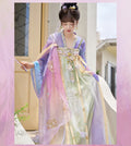 Olivegirl Exquisite Hanfu Dress Fairy Chest Length Green Dress Tang Embroidery Flower Women's Set Cosplay