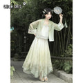 Olivegirl 2026 Chinese Embroidered Flower Shirt Exquisite Strap Irregular Short Skirt Song Dynasty Hanfu Summer Women's Clothing