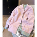 Green Pink Jacket Coat Lace Embroidery Fabric Women's Top High-end V-neck Retro Light Luxury Tang Style Clothing 2026