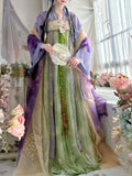 Olivegirl Hanfu Dress Tang Style Embroidery Flowered Fairy Goddess Cosplay Daily Spring Summer Travel Live Party Birthday