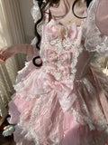 New Girls Birthday Lolita Dress 2026 Spring Summer Women's Tube Top Satin Bowknot Slim Pettiskirt Short Mini Party Dress