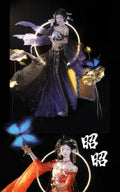 Exotic Hanfu Dance Dress | Gradient Embroidery Fairy Cosplay | Stretchy Elastic Skirt