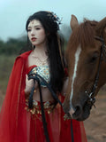 Olivegirl Women's Hanfu Set Summer Western Style High-end Cosplay Sexy Exotic Embroidery Hanfu Dress Dunhuang Feitian Improved