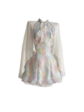 Olivegirl Chinese Dress Sexy Qipao Lace Flower Rainbow Plus Size Suspender Dress Cardigan Women's Clothing Fairy Cheongsam