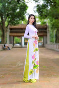 Olivegirl Aodai Vietnamese Traditionally Dress Long Qipao Two-piece Wide-leg Pants Cheongsam Aodai Dress Women's Clothing