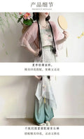Song Dynasty Hanfu Set | Lotus Print Short Shirt & Pants | Lightweight Summer Cosplay