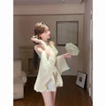 Olivegirl Chinese Dress Sexy Qipao Lace Flower Rainbow Plus Size Suspender Dress Cardigan Women's Clothing Fairy Cheongsam