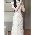 Olivegirl Jacquard Fabric Qipao Long Dress Chinese Cheongsams Exquisite Luxury High-end Elegant Temperament Women's Dress