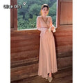 Pink Shirt Sequin Elegant Set Chinese Waist Cinched Top Half Skirt High-end Gentle Temperament Two-piece Set 2026 Spring Autumn