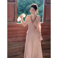 Pink Shirt Sequin Elegant Set Chinese Waist Cinched Top Half Skirt High-end Gentle Temperament Two-piece Set 2026 Spring Autumn