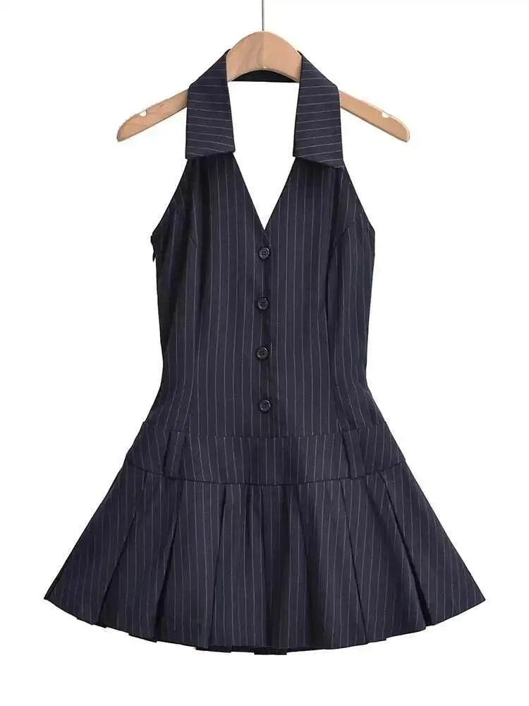 Olivegirl 2026 Summer Dress Fashion Strapless Halter Sleeveless Sexy Short Skirt Trendy Slim Fit Luxury Girls Casual Dresses