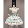 Sky Blue Lolita Dress Ballet Style Girl Birthday Date Party Cake Dress Bow Lolita Dress Lolita Girl Clothing