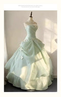 Olivegirl 2026 New High-end Strapless Women's Dress Mint Evening Dress Student Banquet Ceremony Host Performance Dress