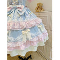 Summer Japanese Style Kawaii Lolita Dress Women Party Vintage Sweet Lace Bow Birthdays Cake Dresses Harajuku Y2k Bandage Dress