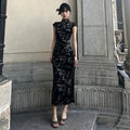Olivegirl 2026 Women's Dress Qipao Cheongsam Chinese Summer Retro Printed Buckle Improved Dress High-end Hip Hugging