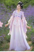 Olivegirl Hanfu Dress Women Chinese Ancient Traditional Hanfu Carnival Cosplay Costume Summer Hanfu Pink Purple Greren Dres