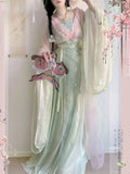 Olivegirl Original Hanfu Dress Women's Clothing Embroidered Flower High End Ancient Chinese Traditional Spring Summer Cosplay