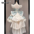 Sky Blue Lolita Dress Ballet Style Girl Birthday Date Party Cake Dress Bow Lolita Dress Lolita Girl Clothing