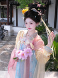 Olivegirl Hanfu Dress Embroidered Flower High-end Fairy Goddess Dress Set Cosplay