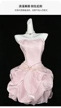 Olivegirl Strapless Evening Dress Female Heiress Socialite Birthday Party Princess Dress Graduation Ceremony Short Fluffy