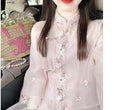 Women's Two Pieces Outfits Embroidered Pink Flower Top Short Skirt Traditional Chinese Clothing Women's Summer 2024 High-end Set