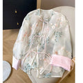 Exquisite Elegant Shirt Embroidered Tassel Buckle Women's Clothing 2025 Summer High-end Temperament Thin Cardigan Top Jacket