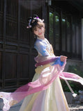 Olivegirl Original Hanfu Dress Tang Fairy Goddess Embroidered Purple Ancient Costume Set Cosplay