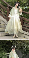 Olivegirl 2026 Chinese Embroidered Flower Shirt Exquisite Strap Irregular Short Skirt Song Dynasty Hanfu Summer Women's Clothing