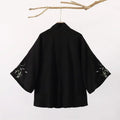 Embroidered Bamboo Rabbit Coat Shirt Spring Autumn 2025 Retro Chinese Traditional Versatile Black Jacket Top Women's Clothing