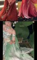Exotic Hanfu Dance Dress | Gradient Embroidery Fairy Cosplay | Stretchy Elastic Skirt