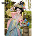 Olivegirl Hanfu Dress Embroidered Flower High-end Fairy Goddess Dress Set Cosplay